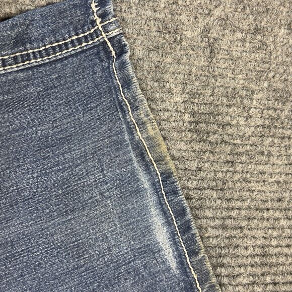ND Weekend Pants‎ Womens 14 Denim Blue Jeans Embroidered Cross Pocket Stretch - Picture 11 of 16
